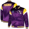 Minnesota Vikings Big & Tall Satin Varsity Purple Jacket - Image 3
