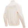 Minnesota Vikings Neutral Satin Varsity Zipper Jacket - Image 2