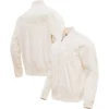 Minnesota Vikings Neutral Satin Varsity Zipper Jacket - Image 3