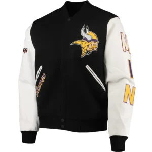 Minnesota Vikings Classic Wool & Faux Leather Varsity Jacket