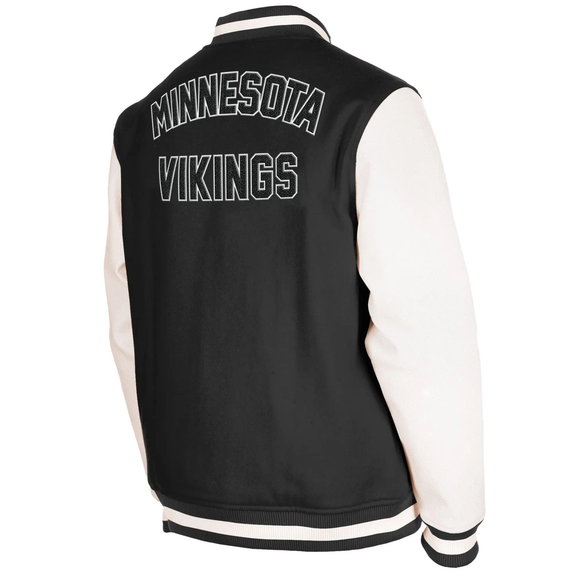 Minnesota Vikings 3rd Down 2.0 Wool & Leather Varsity Jacket - Image 2