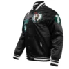 NBA Boston Celtics Retro Classic Black Varsity Jacket - Image 3