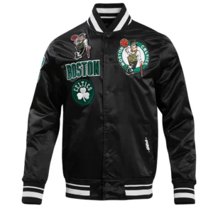 NBA Boston Celtics Retro Classic Black Varsity Jacket