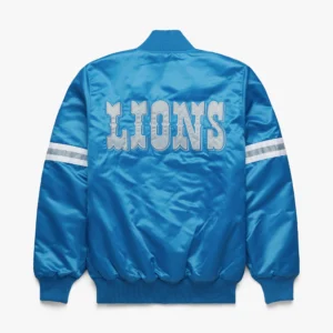 Alternative view of Detroit Lions Pick And Roll Blue Varsity Jacket
