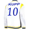 NFL LA Rams Force Play Football Team White Satin Varsity Jacket - Image 2
