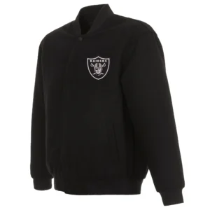NFL Las Vegas Raiders Full Wool One Color Varsity Jacket