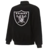 NFL Las Vegas Raiders Full Wool One Color Varsity Jacket - Image 2