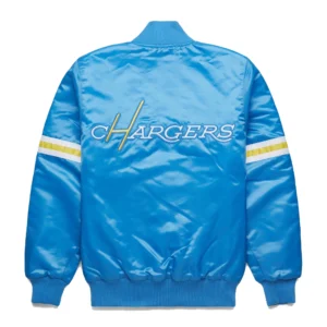 Alternative view of NFL Los Angeles Chargers The Pick And Roll Classic Sky Blue Varsity Jacket