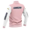 NFL Los Angeles Chargers Baseball Light Pink Varsity Jacket - Image 2