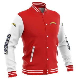 NFL Los Angeles Chargers Baseball Red/White Varsity Jacket