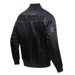 Alternative view of NFL Los Angeles Chargers Pro Standard Triple Black Varsity Jacket