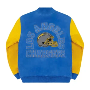 Alternative view of NFL Los Angeles Chargers Starter Locker Room Blue & Yellow Varsity Jacket