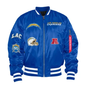 NFL Los Angeles Chargers X Alpha X New Era MA-1 Bomber Jacket