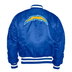 Alternative view of NFL Los Angeles Chargers X Alpha X New Era MA-1 Bomber Jacket