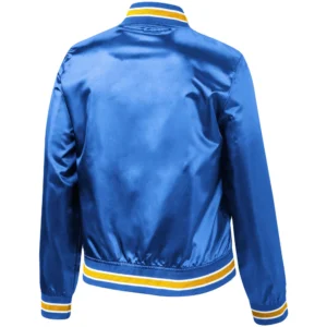 Alternative view of NFL Los Angeles Rams Rhinestone Jewels Blue Satin Jacket