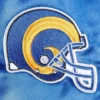 NFL Los Angeles Rams Rhinestone Jewels Blue Satin Jacket - Image 3