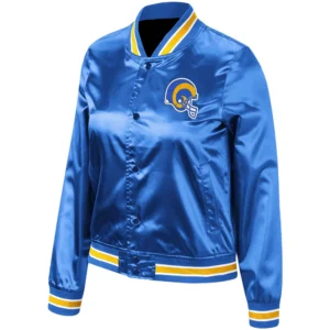 NFL Los Angeles Rams Rhinestone Jewels Blue Satin Jacket