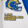 NFL Los Angeles Rams Classic Pro Standard Logo Royal Blue Varsity Jacket - Image 9