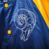 NFL Los Angeles Rams Starter Lead Off Varsity Satin Jacket - Image 3