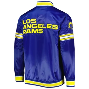Alternative view of NFL Los Angeles Rams Starter Midfield Satin Full-Snap Varsity Jacket