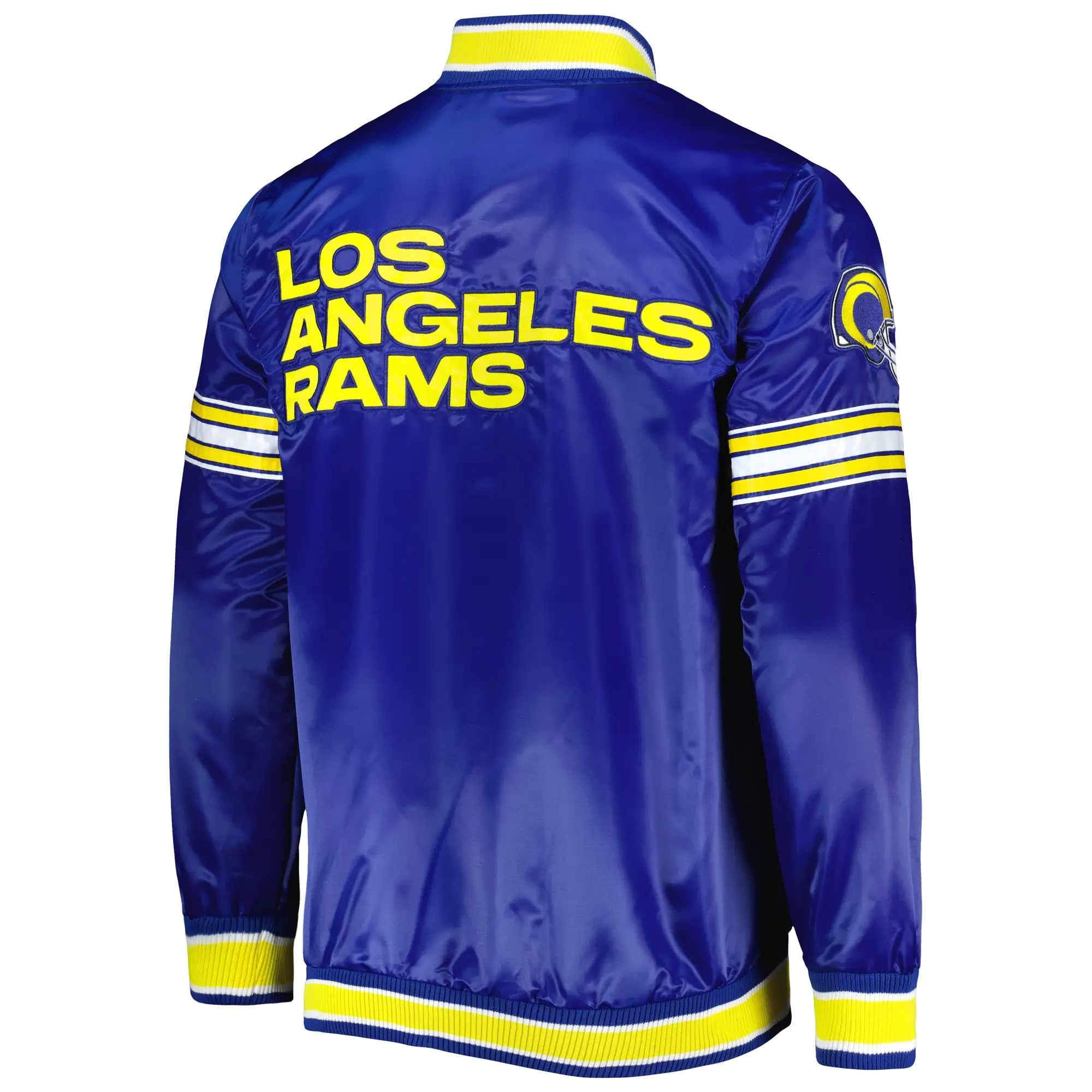 NFL Los Angeles Rams Starter Midfield Satin Full-Snap Varsity Jacket - Image 2