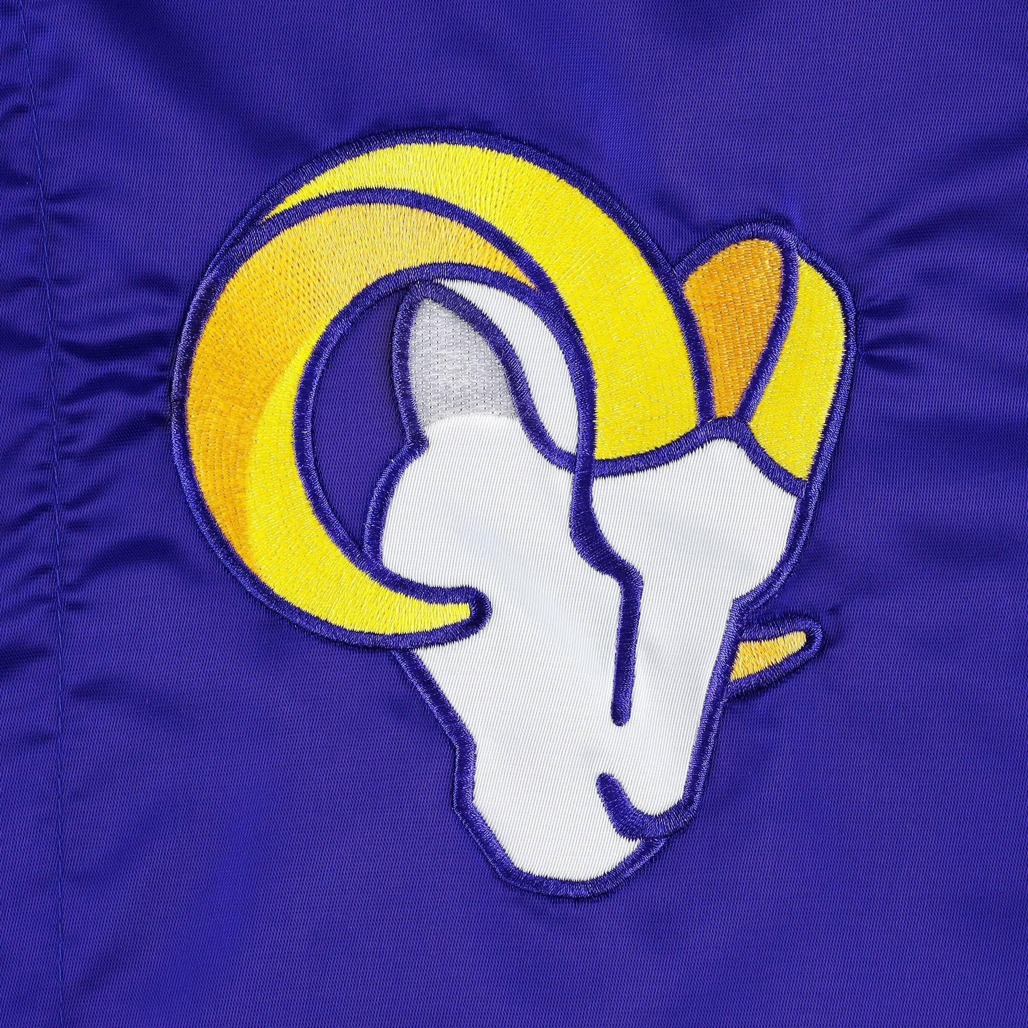 NFL Los Angeles Rams Starter Midfield Satin Full-Snap Varsity Jacket - Image 3