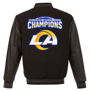 Alternative view of NFL Los Angeles Rams Super Bowl LVI Champions Wool & Leather Reversible Varsity Jacket