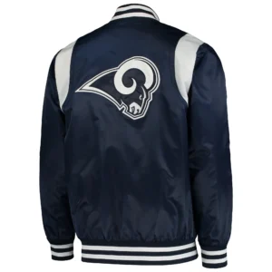 Alternative view of NFL Los Angeles Rams The Prime Time Navy Blue Varsity Jacket
