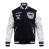 NFL Las Vegas Raiders Pro Standard Logo Classic Black & White Varsity Jacket