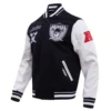Alternative view of NFL Las Vegas Raiders Pro Standard Logo Classic Black & White Varsity Jacket