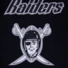 NFL Las Vegas Raiders Pro Standard Logo Classic Black & White Varsity Jacket - Image 5