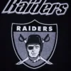 NFL Las Vegas Raiders Pro Standard Logo Classic Black & White Varsity Jacket - Image 8