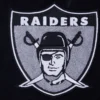 NFL Las Vegas Raiders Pro Standard Logo Classic Black & White Varsity Jacket - Image 9