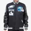 NFL Philadelphia Retro Classic Eagles Black Varsity Jacket