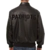 Alternative view of New England Patriots Full Leather Black Varsity Jacket