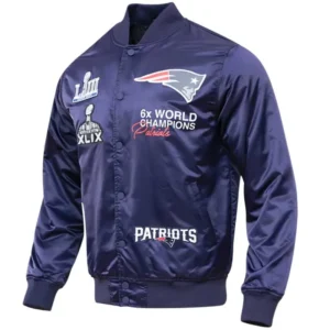 New England Patriots Team Players Players Satin Varsity Jacket