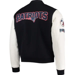 Alternative view of New England Patriots Classic Rib Wool & Leather Varsity Jacket