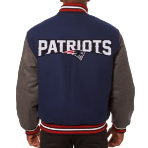 Alternative view of New England Patriots Classic Rib Full Wool Two Tone Varsity Jacket