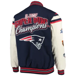 Alternative view of New England Patriots G-III Sports by Carl Banks Satin Varsity Jacket
