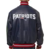 New England Patriots Full Leather navy Varsity Jacket - Image 2