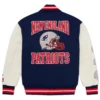 Alternative view of New England Patriots Full-Snap OVO Wool & Leather Varsity Jacket