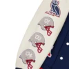 New England Patriots Full-Snap OVO Wool & Leather Varsity Jacket - Image 5