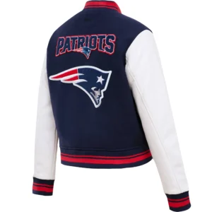 Alternative view of New England Patriots Classic Pro Standard Wool & Leather Varsity Jacket