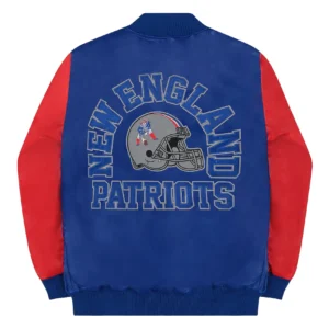 Alternative view of New England Patriots Locker Room Satin Varsity Jacket Blue & Red