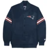 New England Patriots Vintage Satin Varsity Navy Jacket