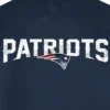 New England Patriots Vintage Satin Varsity Navy Jacket - Image 3