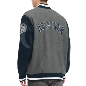 Alternative view of New England Patriots Heather Gunner Full-Snap Tommy Hilfiger Varsity Jacket