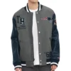 New England Patriots Heather Gunner Full-Snap Tommy Hilfiger Varsity Jacket
