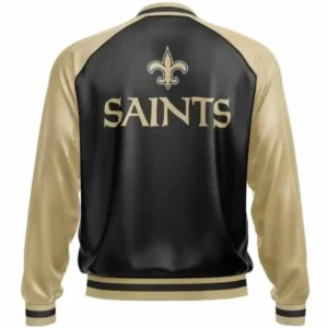 Alternative view of New Orleans Saints Leather Varsity Zipper Jacket