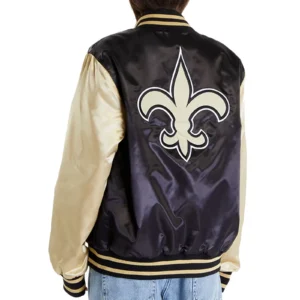 Alternative view of New Orleans Saints Bomber Satin Varsity Jacket